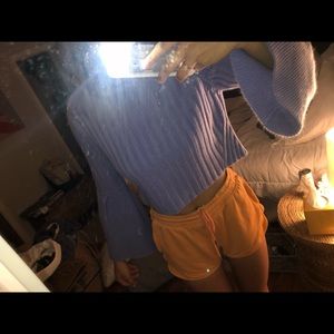 Purple cropped turtleneck